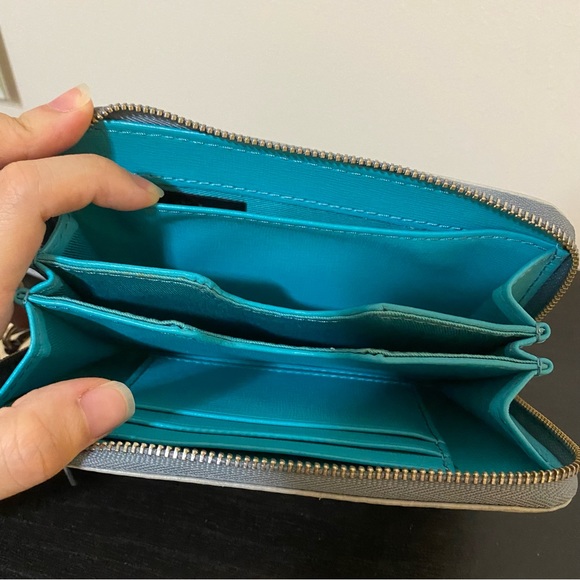 Fossil grey-blue leather wallet (phone wallet) - Picture 8 of 16